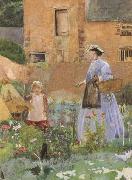George John Pinwell,RWS In a Garden at Cookham (mk46) oil painting artist